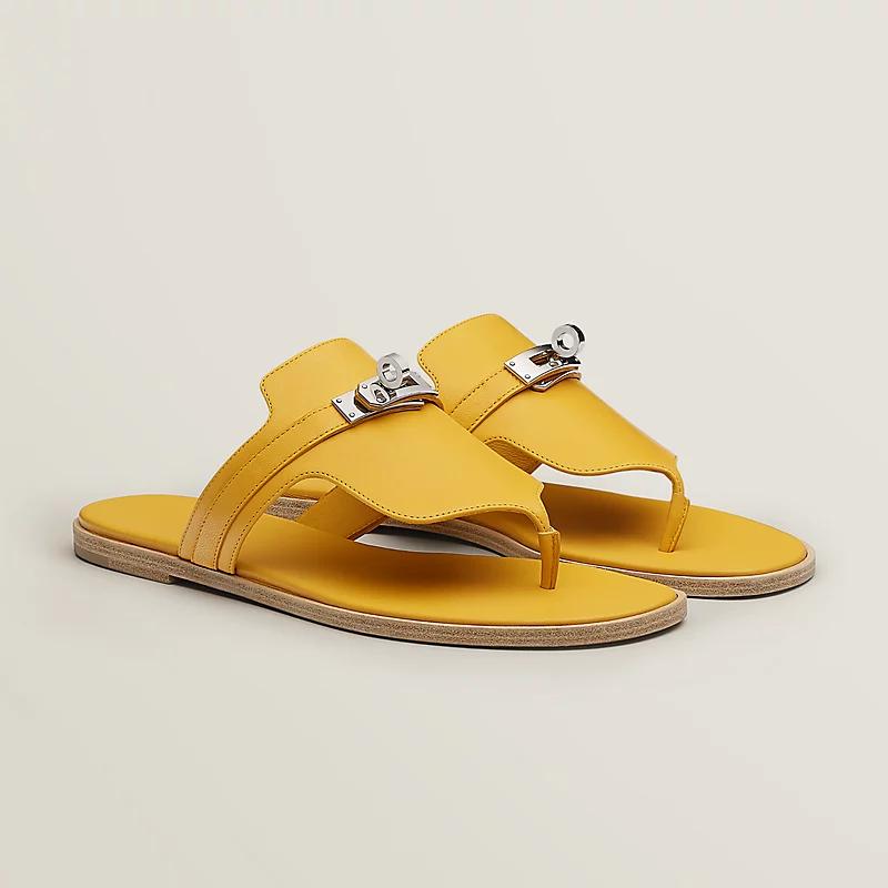 Dép Hermes Elixir Sandal Nữ Vàng